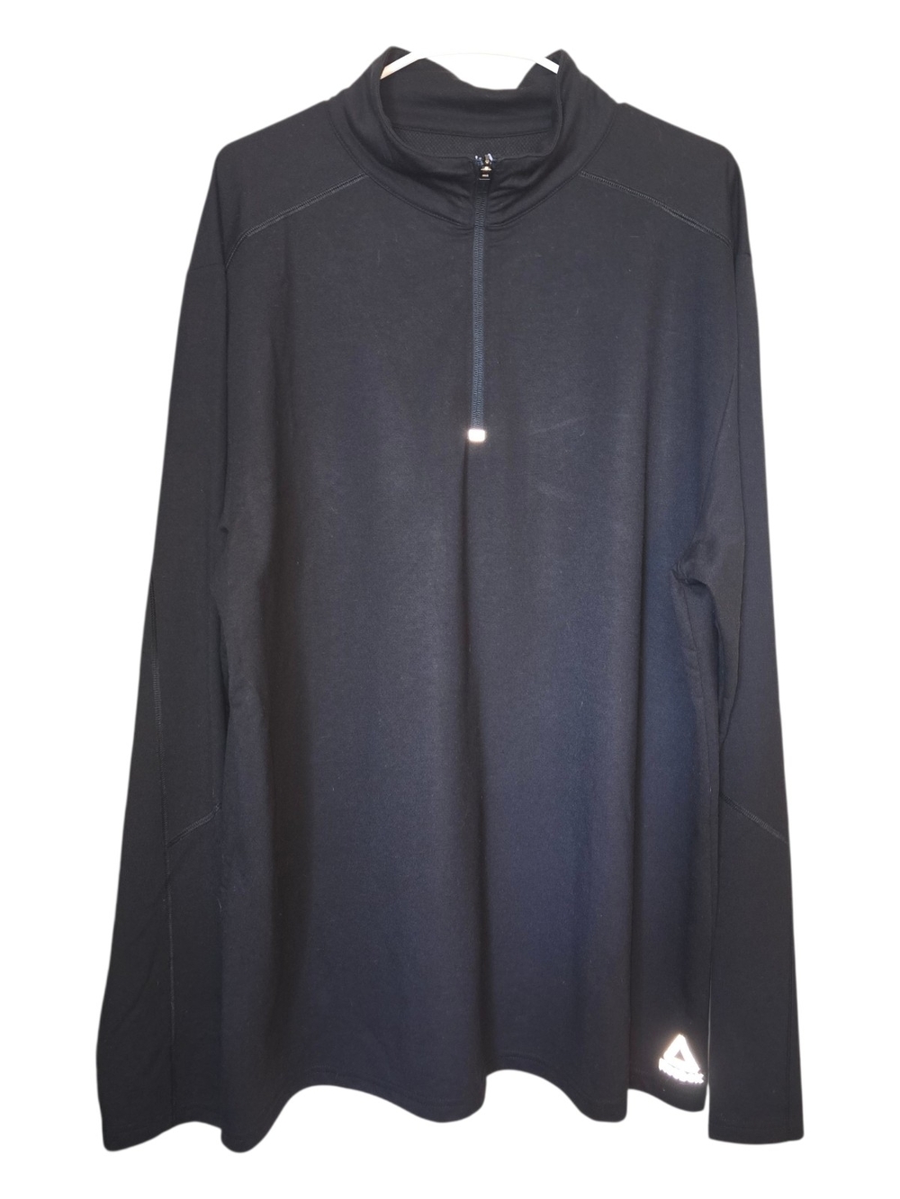 Reebok Mens's Black Long Sleeve Quarter-Zip Athletic Top, 2XL